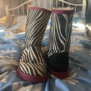 Zebra Uggs size 9